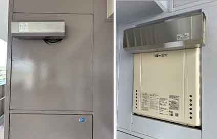 アルコーブ型給湯器の写真